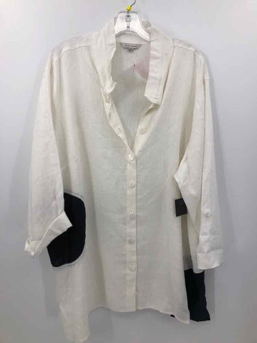 John Mark Size 3X White Blouse