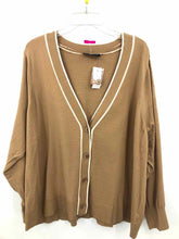 Load image into Gallery viewer, Lane Bryant Size 22/24 Beige Stripe Cardigan