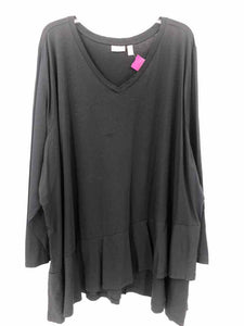 Logo Size 5X Black Knit Top