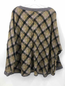 Cynthia Ashbury Size 3X Olive Plaid Blouse