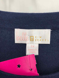 Kim Gravel Size 2X Navy hearts Tunic