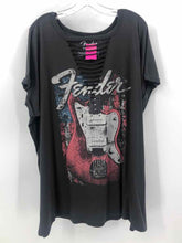 Load image into Gallery viewer, Fender Size 3X Gray Screen Printed Knit Top