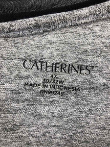 Catherines Size 4X Gray Screen Printed Knit Top