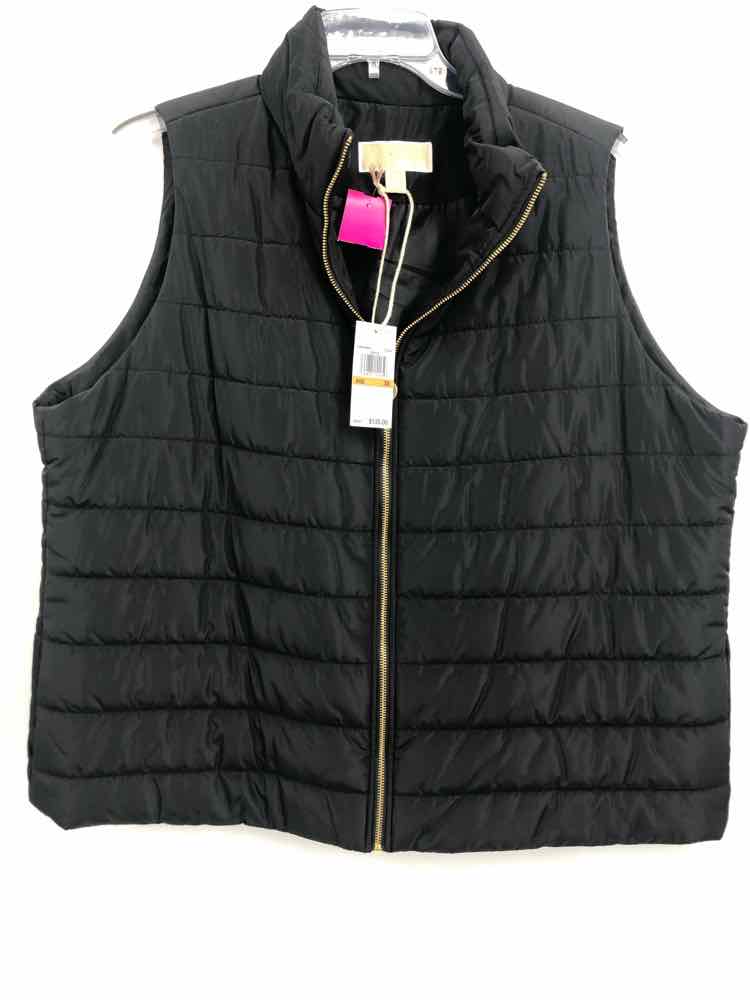 Michael Kors Size 2X Black QUILTED Vest