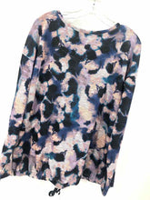 Load image into Gallery viewer, Christopher &amp; Banks Size XL P Navy/mauve Print Knit Top