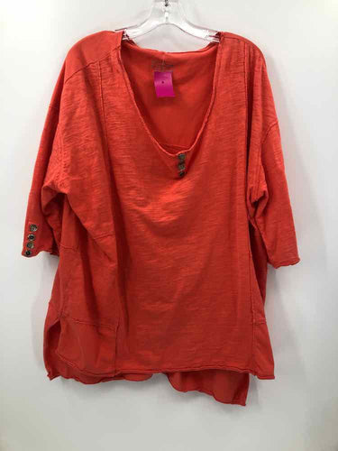 Neon Buddha Size 2X Orange Knit Top