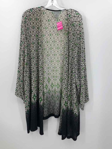 Catherines Size 4X Black/white Print Duster