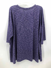 Load image into Gallery viewer, Logo Size 5X Purple marled Knit Top