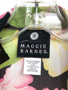 Maggie Size 5X Pink/black Print Blouse