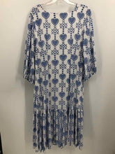 Load image into Gallery viewer, Johnny Was Size XL White/Blue Embroidered Dress