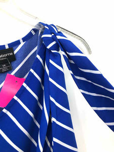 Liz Claiborne Size 3X Blue/white Stripe Blouse