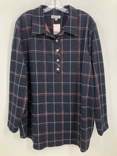 Load image into Gallery viewer, Northstyle Size 1X Navy/White Plaid Tunic