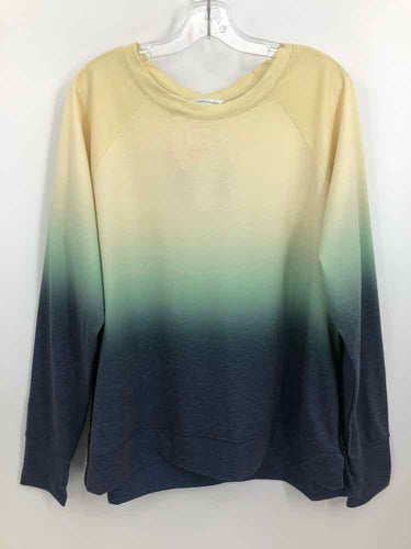 Chris Banks Size XL Green/Black Ombre Knit Top