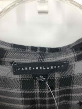 Load image into Gallery viewer, Jane and Delancy Size 3X Grey/Black Plaid Blouse