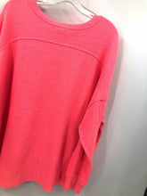 Load image into Gallery viewer, Maurices Size Large Neon Pink Ribbed Knit Top