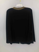 Load image into Gallery viewer, Dressbarn Size 3X Black/gold chain Knit Top