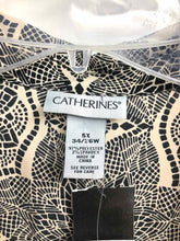 Load image into Gallery viewer, Catherines Size 5X Black/beige Print Blouse