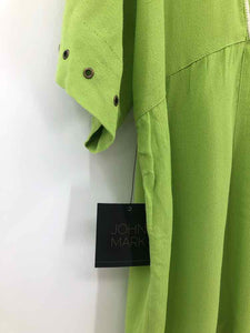 John + Mark Size Large Lime Green Embroidered Blouse