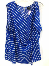 Load image into Gallery viewer, Liz Claiborne Size 3X Blue/white Stripe Blouse