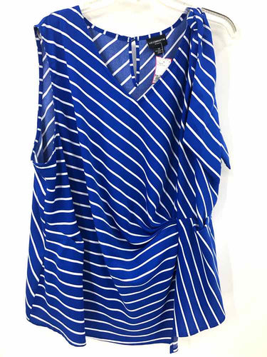 Liz Claiborne Size 3X Blue/white Stripe Blouse