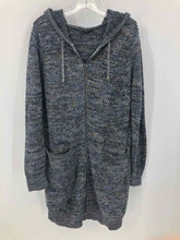 Load image into Gallery viewer, Yest Size Large Navy/black Tweed Cardigan