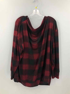 Maurices Size 3X Black/Red Plaid Tunic