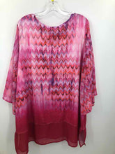 Load image into Gallery viewer, Catherines Size 2X Pink Zigzag Knit Top