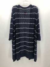 Load image into Gallery viewer, CJ Banks Size 3X Navy/White Stripe Duster