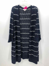 Load image into Gallery viewer, CJ Banks Size 3X Navy/White Stripe Duster