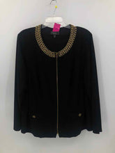 Load image into Gallery viewer, Dressbarn Size 3X Black/gold chain Knit Top