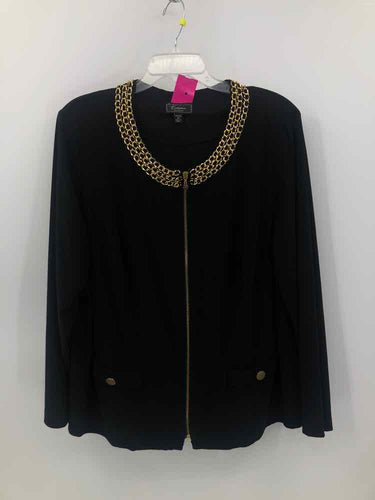 Dressbarn Size 3X Black/gold chain Knit Top