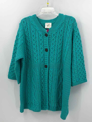 Kilronan Size 1X Aqua cable Sweater