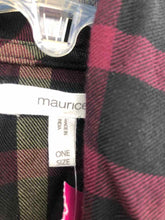 Load image into Gallery viewer, Maurices Size O/S Maroon/Black Plaid Vest