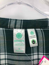 Load image into Gallery viewer, Green Tea Size Small Green/white Plaid Blouse