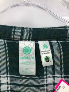 Green Tea Size Small Green/white Plaid Blouse