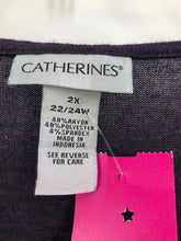 Load image into Gallery viewer, Catherines Size 2X Purple/Black marled Tunic