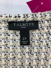 Load image into Gallery viewer, Talbots Size 2X Beige Tweed Jacket