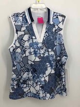 Load image into Gallery viewer, Johnny Was Size XL Blue/white Print Knit Top