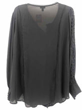 Load image into Gallery viewer, Torrid Size 4X Black Embroidered Blouse