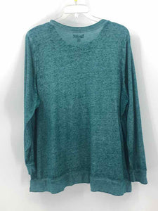 Lane Bryant Size 22/24 Green Screen Printed Knit Top