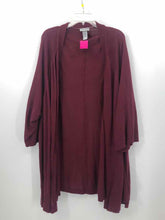 Load image into Gallery viewer, Catherines Size 5X Maroon Ribbed Duster