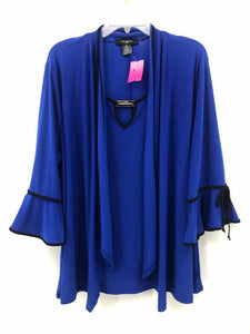 Liz Mccoy Size 3X Royal Blue Knit Top