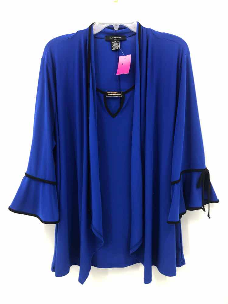 Liz Mccoy Size 3X Royal Blue Knit Top