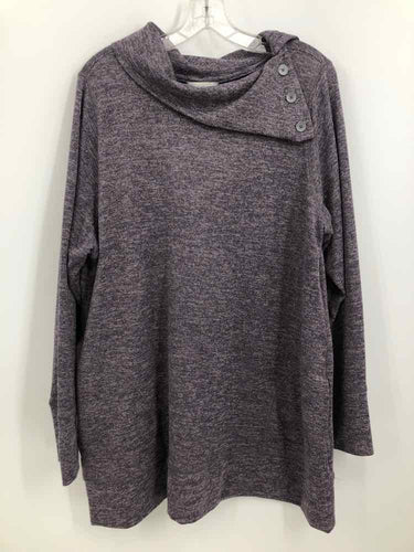 CJ Banks Size 1X Mauve marled Tunic