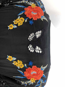 Johnny Was Size Medium Black Embroidered Dress