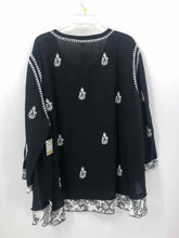 Load image into Gallery viewer, John Mark Size 3X Black/white Embroidered Blouse