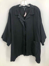 Load image into Gallery viewer, Oska Size 1X Black Linen Blouse