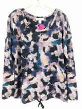 Load image into Gallery viewer, Christopher &amp; Banks Size XL P Navy/mauve Print Knit Top