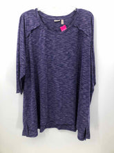 Load image into Gallery viewer, Logo Size 5X Purple marled Knit Top