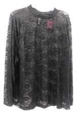 Load image into Gallery viewer, Lane Bryant Size 26/28 Black Lace Knit Top